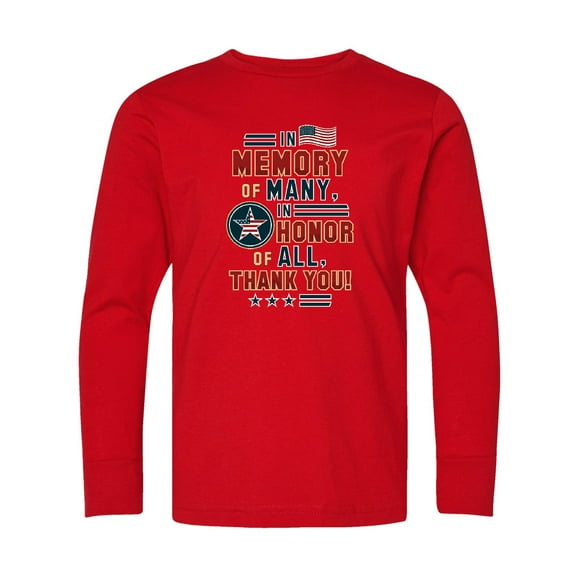 Inktastic Military Appreciation Thank You Long Sleeve Youth T-Shirt
