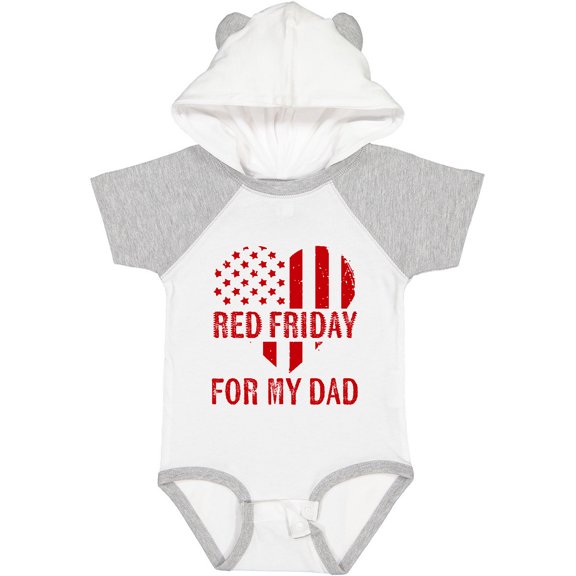 Inktastic Military Dad Deployment Red Friday Boys or Girls Baby Bodysuit