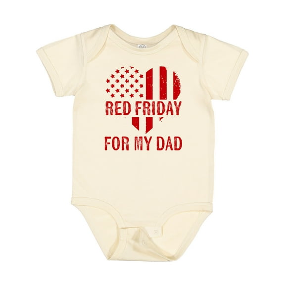 Inktastic Military Dad Deployment Red Friday Boys or Girls Baby Bodysuit