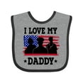 thumbnail image 1 of Inktastic Military Dad I Love My Daddy Boys or Girls Baby Bib, 1 of 4
