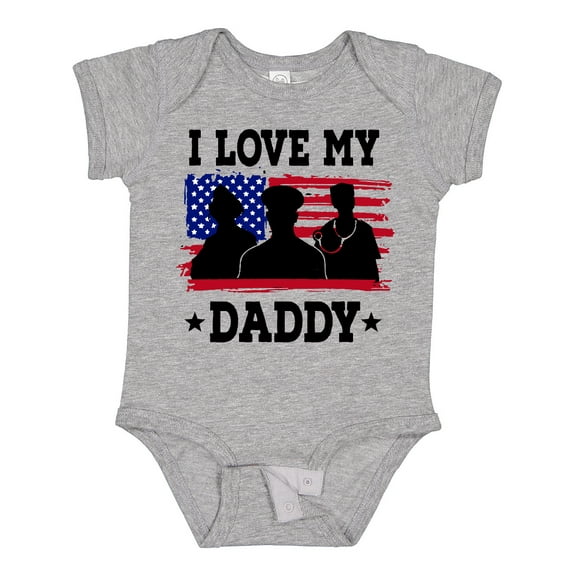 Inktastic Military Dad I Love My Daddy Boys or Girls Baby Bodysuit