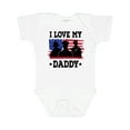 thumbnail image 1 of Inktastic Military Dad I Love My Daddy Boys or Girls Baby Bodysuit, 1 of 5