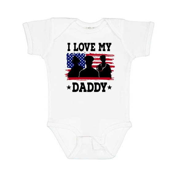Inktastic Military Dad I Love My Daddy Boys or Girls Baby Bodysuit