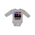 thumbnail image 1 of Inktastic Military Dad I Love My Daddy Boys or Girls Long Sleeve Baby Bodysuit, 1 of 5