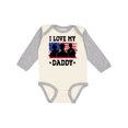 thumbnail image 1 of Inktastic Military Dad I Love My Daddy Boys or Girls Long Sleeve Baby Bodysuit, 1 of 5
