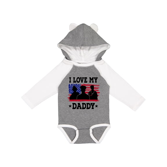 Inktastic Military Dad I Love My Daddy Boys or Girls Long Sleeve Baby Bodysuit