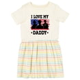 thumbnail image 1 of Inktastic Military Dad I Love My Daddy Girls Toddler Dress, 1 of 5