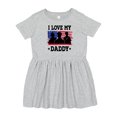 thumbnail image 1 of Inktastic Military Dad I Love My Daddy Girls Toddler Dress, 1 of 5