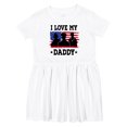 thumbnail image 1 of Inktastic Military Dad I Love My Daddy Girls Toddler Dress, 1 of 5