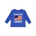 thumbnail image 1 of Inktastic Military Dad Welcome Home USA Flag Boys or Girls Long Sleeve Toddler T-Shirt, 1 of 5