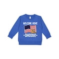 thumbnail image 1 of Inktastic Military Dad Welcome Home USA Flag Toddler Sweatshirt, 1 of 4