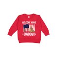 thumbnail image 1 of Inktastic Military Dad Welcome Home USA Flag Toddler Sweatshirt, 1 of 4
