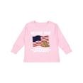 thumbnail image 1 of Inktastic Military Dad Welcome Home USA Flag Boys or Girls Long Sleeve Toddler T-Shirt, 1 of 5