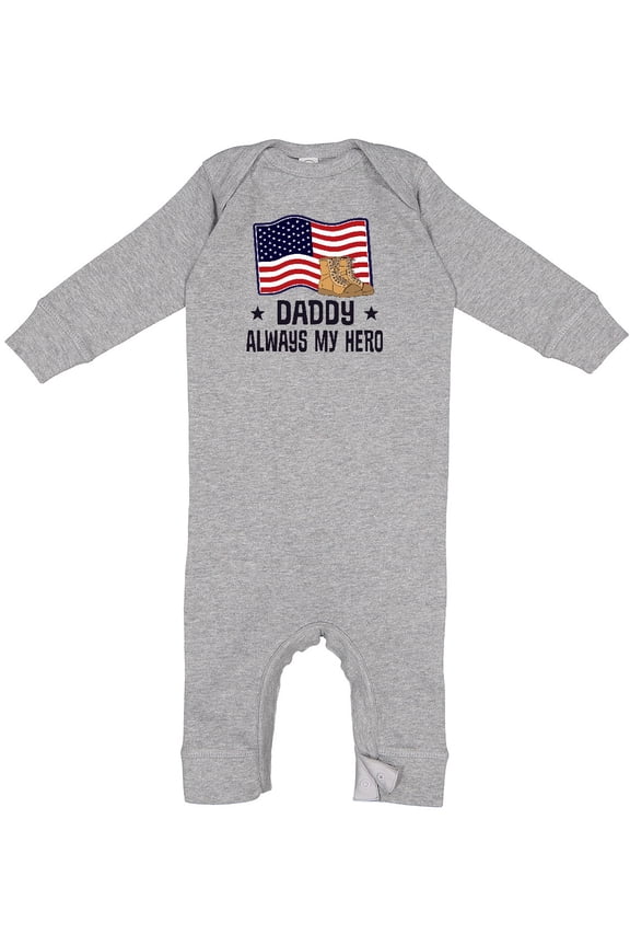 Military Daddy Always My Hero Baby Romper Coveralls