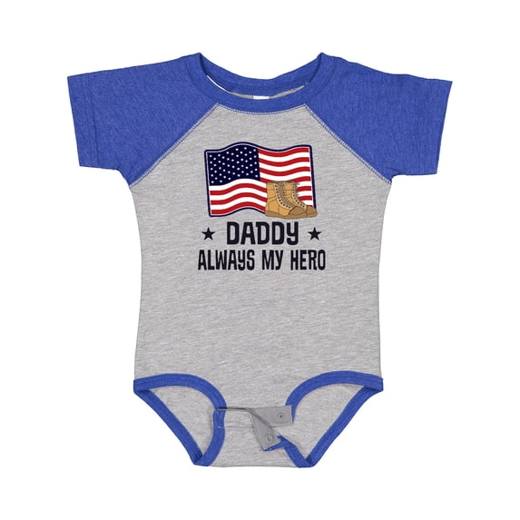 Inktastic Military Daddy Always My Hero Boys or Girls Baby Bodysuit