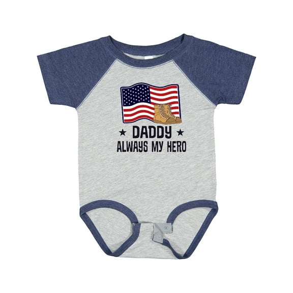 Inktastic Military Daddy Always My Hero Boys or Girls Baby Bodysuit