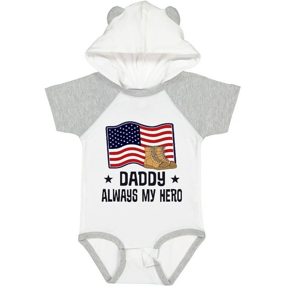 Inktastic Military Daddy Always My Hero Boys or Girls Baby Bodysuit