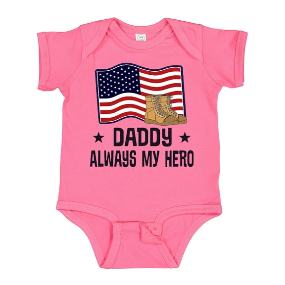 Inktastic Military Daddy Always My Hero Boys or Girls Baby Bodysuit