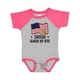 thumbnail image 1 of Inktastic Military Daddy Always My Hero Boys or Girls Baby Bodysuit, 1 of 5