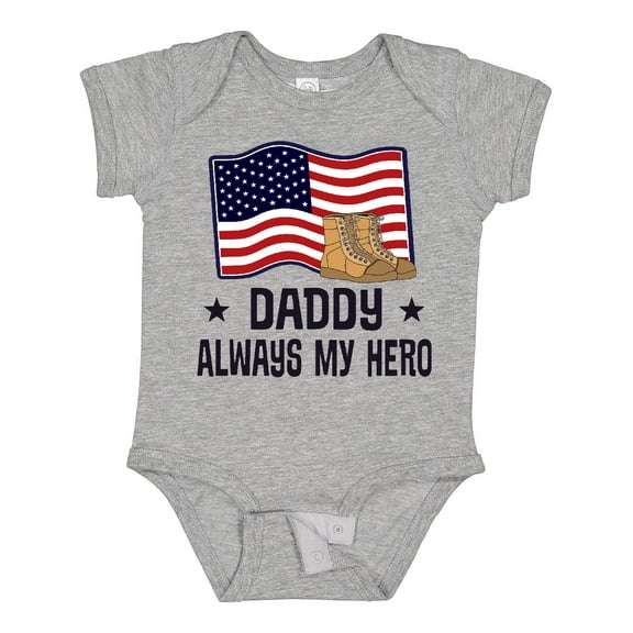 Inktastic Military Daddy Always My Hero Boys or Girls Baby Bodysuit