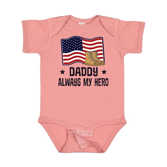 Inktastic Military Daddy Always My Hero Boys or Girls Baby Bodysuit