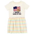 thumbnail image 1 of Inktastic Military Daddy Always My Hero Girls Toddler Dress, 1 of 5