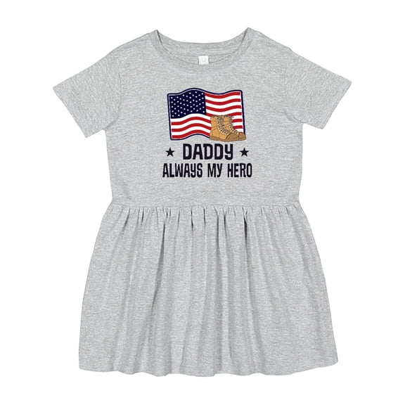 Inktastic Military Daddy Always My Hero Girls Toddler Dress