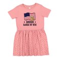 thumbnail image 1 of Inktastic Military Daddy Always My Hero Girls Toddler Dress, 1 of 5