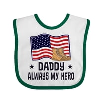 Inktastic Military Daddy Always my Hero Boys or Girls Baby Bib