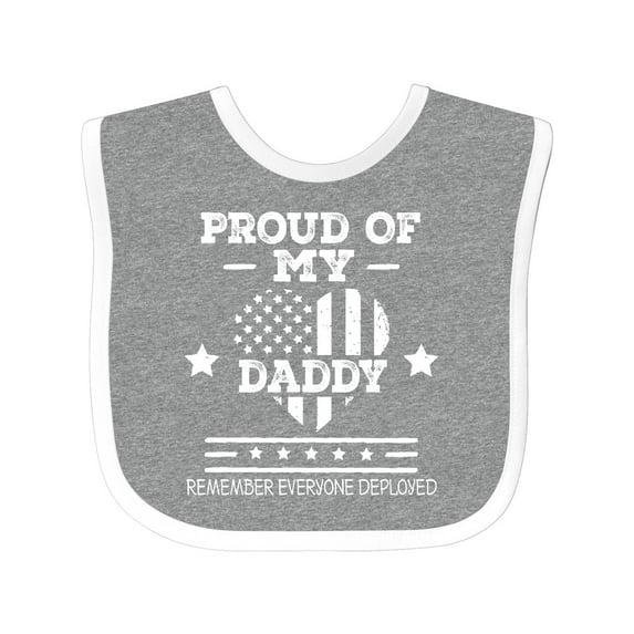 Inktastic Military Daddy Red Friday Deployed Boys or Girls Baby Bib
