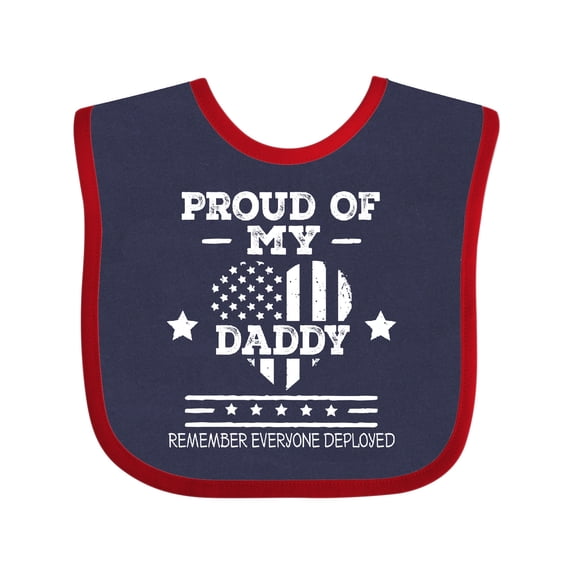 Inktastic Military Daddy Red Friday Deployed Boys or Girls Baby Bib