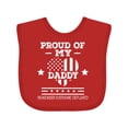 thumbnail image 1 of Inktastic Military Daddy Red Friday Deployed Boys or Girls Baby Bib, 1 of 4