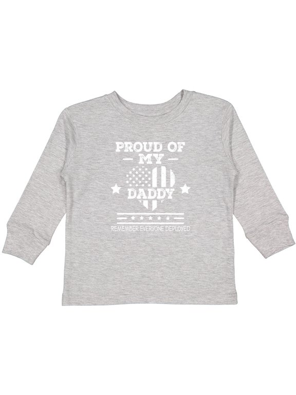Military Daddy Red Friday Deployed Boys or Girls Long Sleeve Toddler T-Shirt