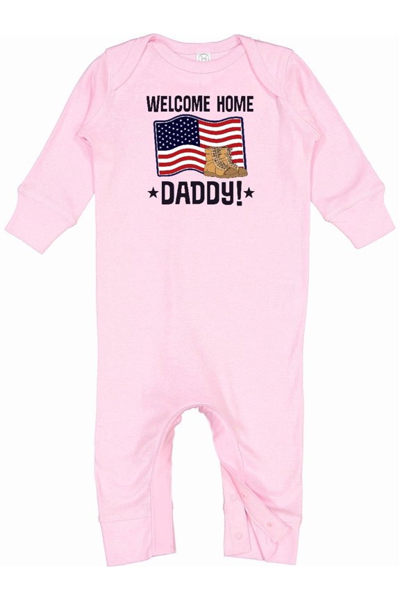 Military Daddy Welcome Home Baby Romper Coveralls