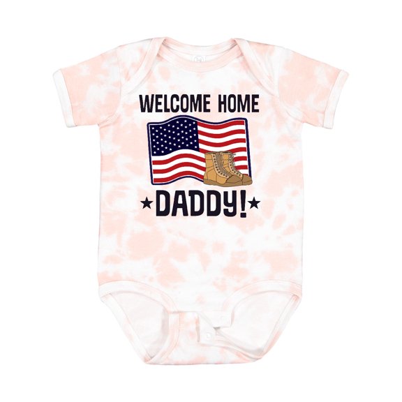 Inktastic Military Daddy Welcome Home Boys or Girls Baby Bodysuit