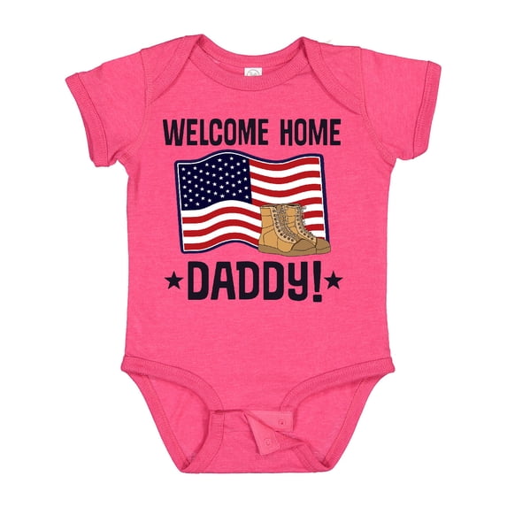 Inktastic Military Daddy Welcome Home Boys or Girls Baby Bodysuit