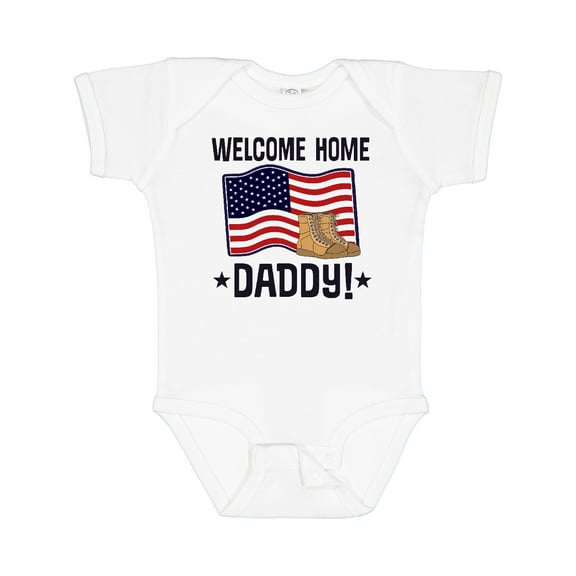 Inktastic Military Daddy Welcome Home Boys or Girls Baby Bodysuit