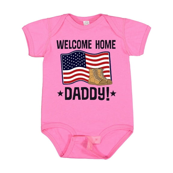 Inktastic Military Daddy Welcome Home Boys or Girls Baby Bodysuit