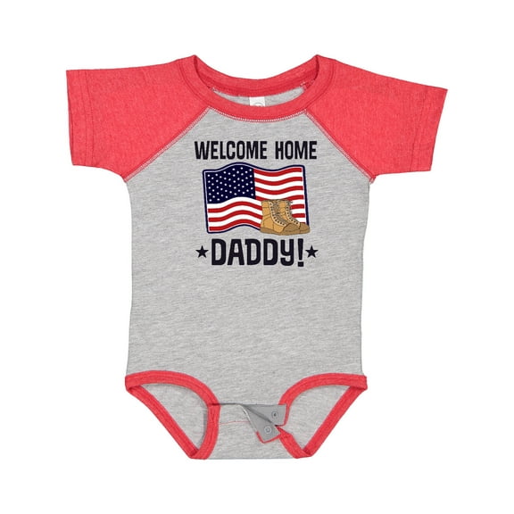 Inktastic Military Daddy Welcome Home Boys or Girls Baby Bodysuit