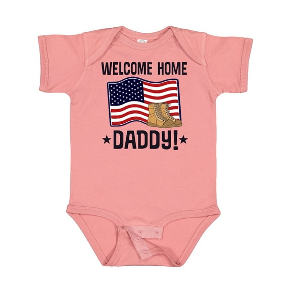 Inktastic Military Daddy Welcome Home Boys or Girls Baby Bodysuit