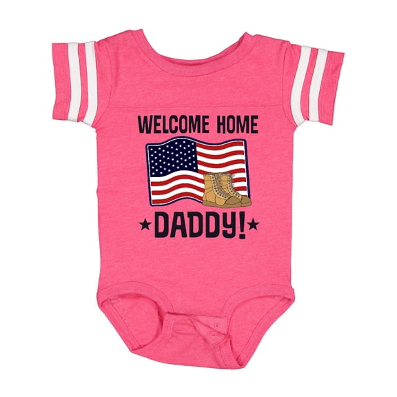 Inktastic Military Daddy Welcome Home Boys or Girls Baby Bodysuit