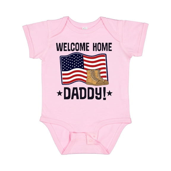 Inktastic Military Daddy Welcome Home Boys or Girls Baby Bodysuit