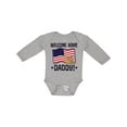 thumbnail image 1 of Inktastic Military Daddy Welcome Home Boys or Girls Long Sleeve Baby Bodysuit, 1 of 5