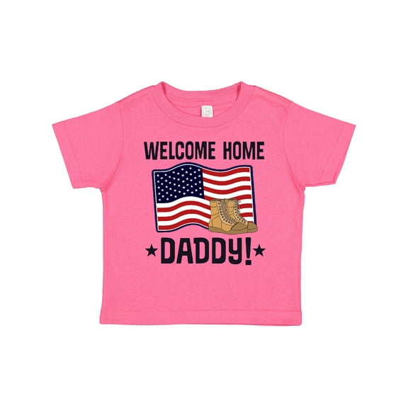 Inktastic Military Daddy Welcome Home Boys or Girls Toddler T-Shirt
