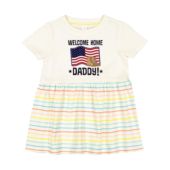 Inktastic Military Daddy Welcome Home Girls Baby Dress