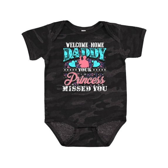 Inktastic Military Daughter Welcome Home Daddy Girls Baby Bodysuit