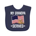 thumbnail image 1 of Inktastic Military Grandson My Grandpa Served Boys or Girls Baby Bib, 1 of 4