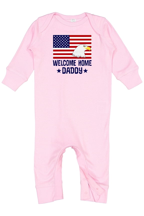 Military Homecoming Welcome Home Daddy Baby Romper Coveralls