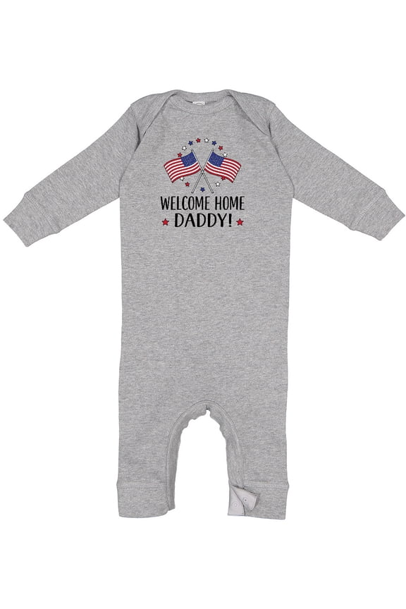 Military Homecoming Welcome Home Daddy Baby Romper Coveralls