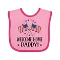 thumbnail image 1 of Inktastic Military Homecoming Welcome Home Daddy Boys or Girls Baby Bib, 1 of 4